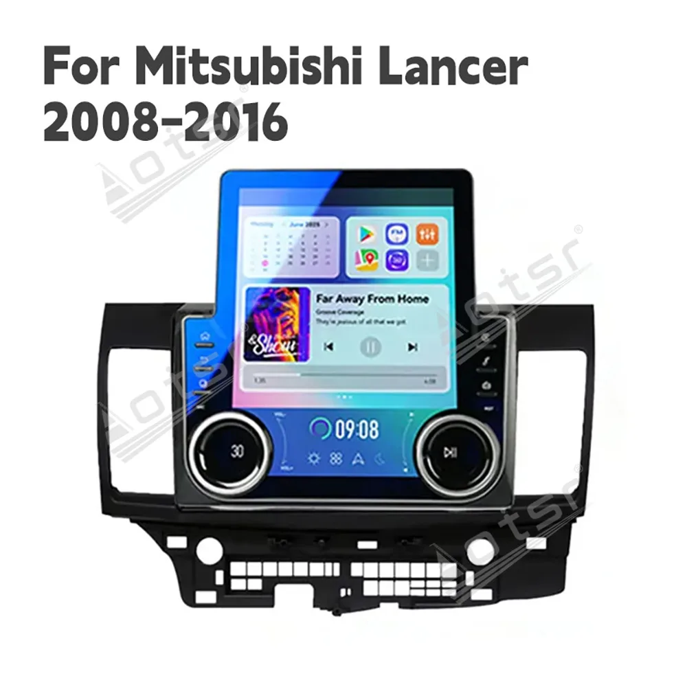 12.3 Inch Android 13 Car Radio CarPlay For Mitsubishi Lancer 2008-2016 Touch Screen Multimedia Player GPS Navigation Head Unit