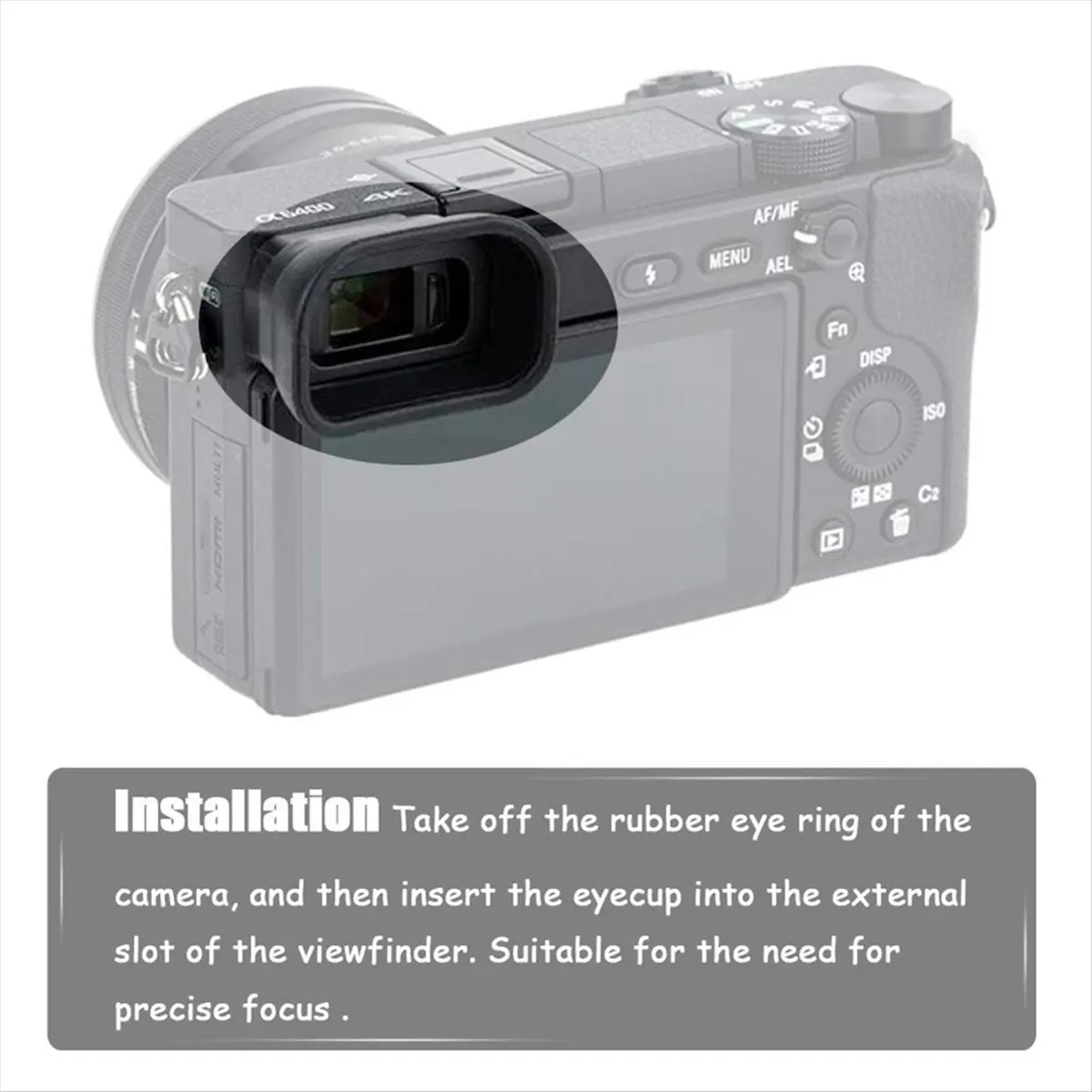 ABGN -EP17 Viewfinder Eyepiece Eyecup Eye Cup A6600 A6500 A6400 Digital Camera, Replace Eyepiece -EP17 EP-17