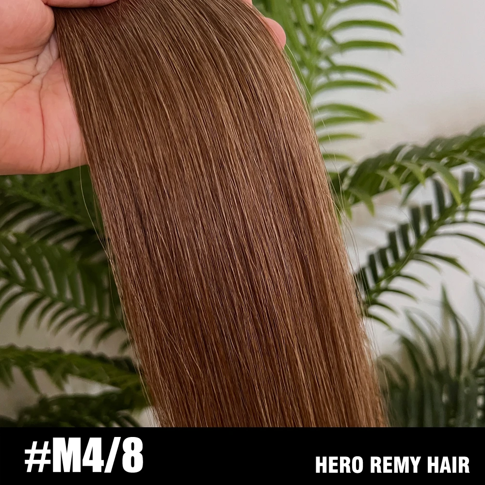 Hero Remy Haar Steil Menselijk haar Weeft Europese Remy Menselijk haarbundels Inslagextensies Natuurlijk haar Highlight 100 g/stk 16-22"