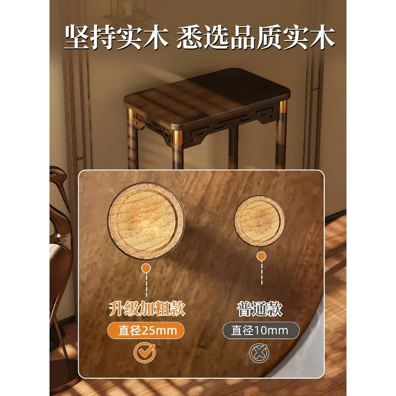 Bogu frame Solid wood Chinese tea room ornament display stand Living room indoor flower stand Shelf Balcony flower pot placement