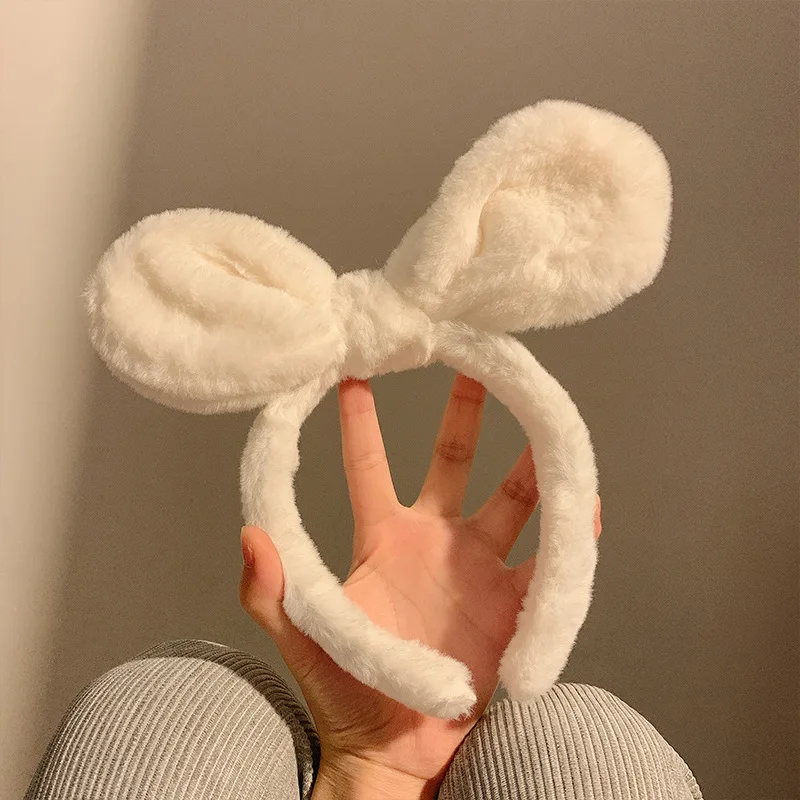 Cute Cartoon Rabbit Ear Headband Women Girls Bunny Bear Ears Hairband Cosplay Hair Band Fashion Plush Hair Hoop Hair Accessories