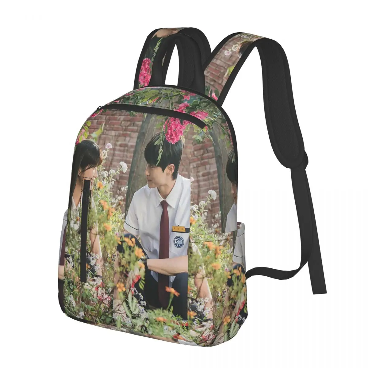 Lovely Runner K-drama Byeon Woo Seok (7) Student Backpack School Bag Hiking Travel Daypack for Men Women Bookbag Shoulder Bags