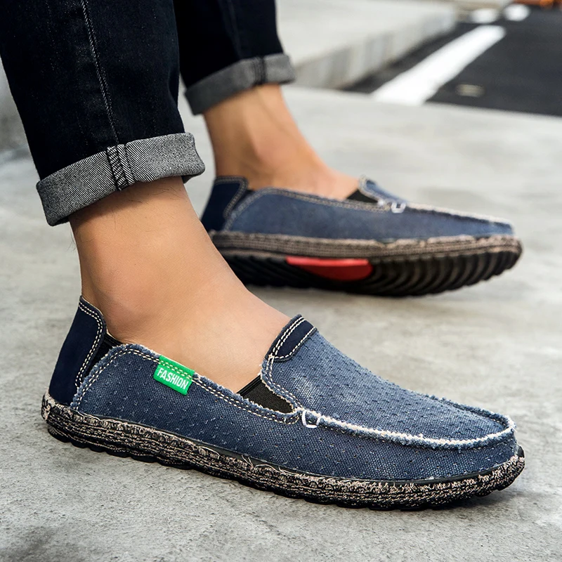 Men Loafers Outdoor New Men Canvas Shoes Fashion Men Casual Shoes Comfortable Breathable Slip On Shoes For Male Chaussure Homme