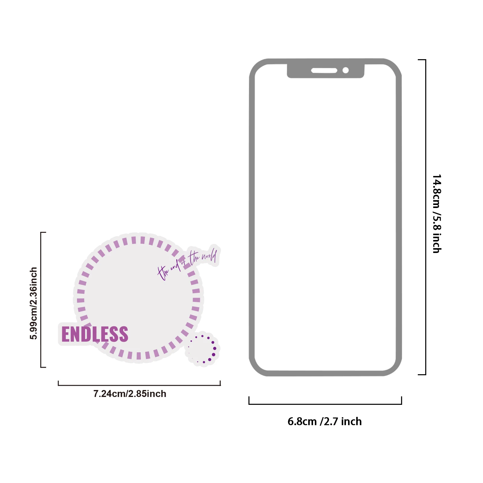 Etori Life Circle of Rules 15Pcs Soft Purple Vintage Geometric Journal Stickers English Text Style Blank Decorative Sticky Notes for Laptops, Phone Stickers, Suitcases, Scrapbooking Supplies, Student Gift Paper Bags, DIY Crafts, Toy Stickers, Stickers for Friends, Stickers That Are Not Easily Damaged