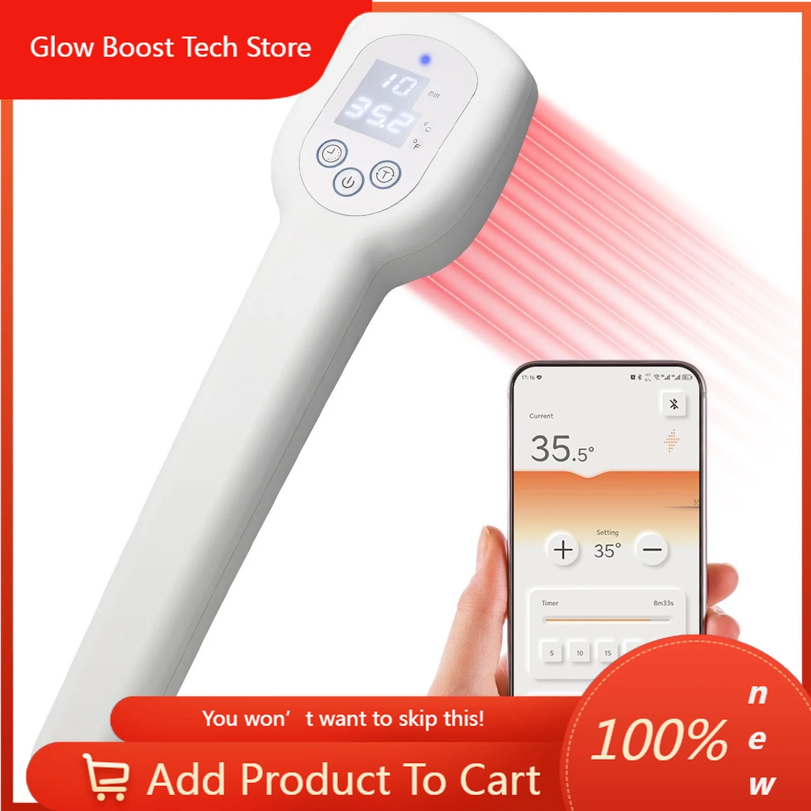 

NYHome Infrared Warm Red Light Physiotherapy Instrument Whole Body Relaxation Relieve Pain Tender White Skin