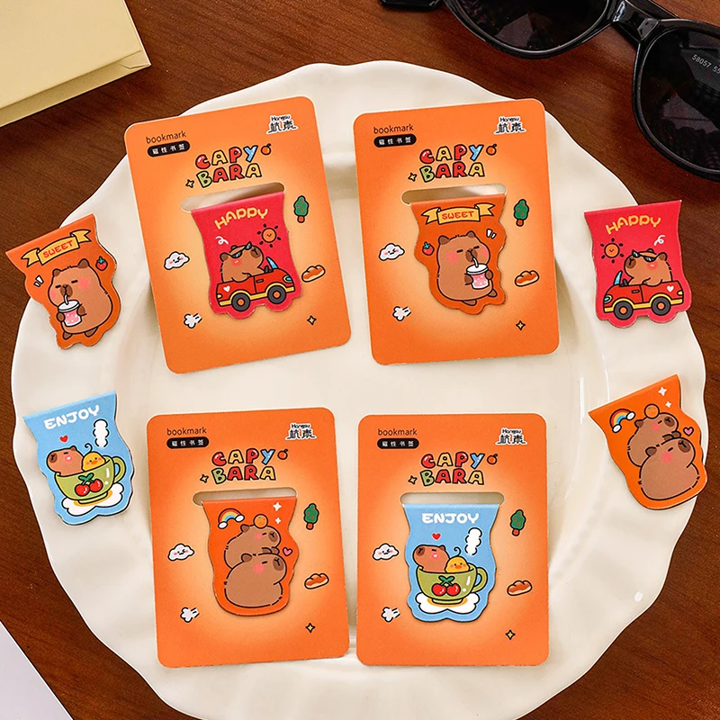 Marque-page magnétique mignon marsouin, pince à papier double face, fournitures scolaires et de bureau, 1 pièce