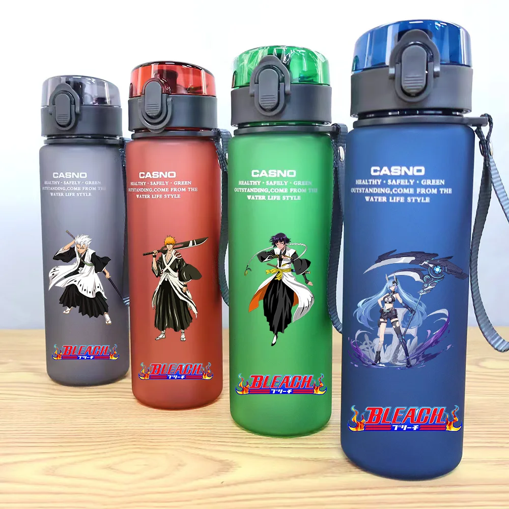 Anime BLEACH Kurosaki Ichigo Black Green Blue and Red Drinking Bottle Portable Sports Cup for Children and Adults Gift