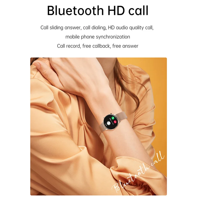 Smartwatch Hebrew 2023 Answer Dial Call Voice Assistant Smart Watch Women Waterproof IP68 1.1inch Amoled Screen Wearable Device