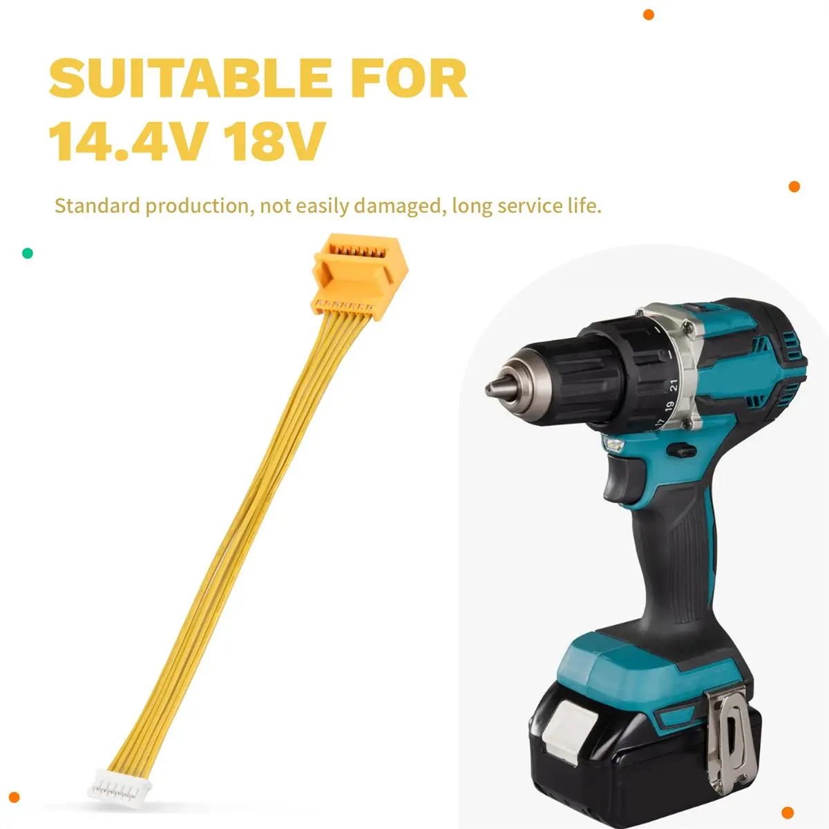#24D 1Pcs Charger Connector Terminal for Makita 14.4V 18V Li-Ion Battery,Li-ion Battery Adapter,(Plastic + Metal)