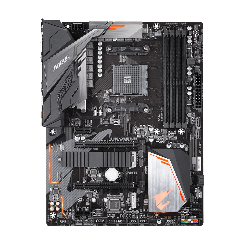 Imagem -02 - Placa-mãe Aorus Elite Soquete Am42 x Dimms Ddr4 Capacidade Máxima de Memória 32gb Pci-e 3.0 1x M.2 Placa-mãe Amd Am4 Gigabyte-b450