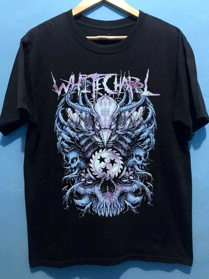 

NEW Whitechapel Band Deathcore Metal Black All Size Shirt Men Women Summer Casual Crew Cotton Tee