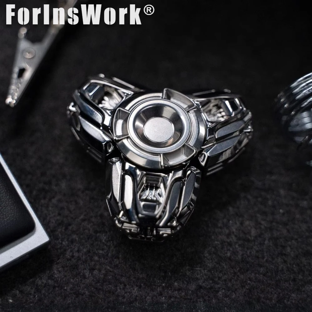 

Металлический спиннер TIER I Jing Xian Open Armor Spinner из титана и циркония, гироскопический, для офисного стола, игрушка для снятия стресса