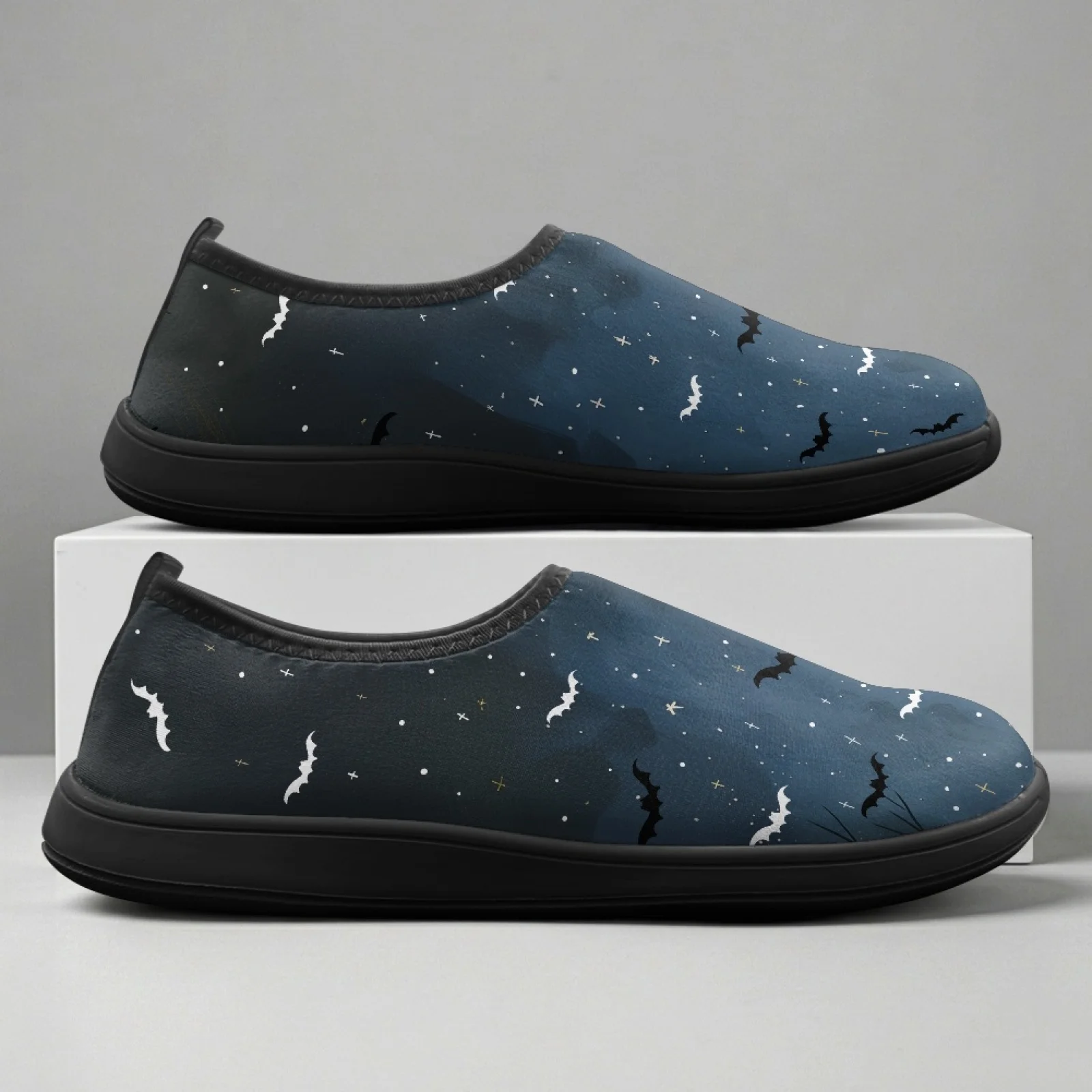PENSTROLL Bat Print Breathable Casual Shoes Casual Sneakers for Men Low Top Zero Drop Minimalist Sneakers 2026 New