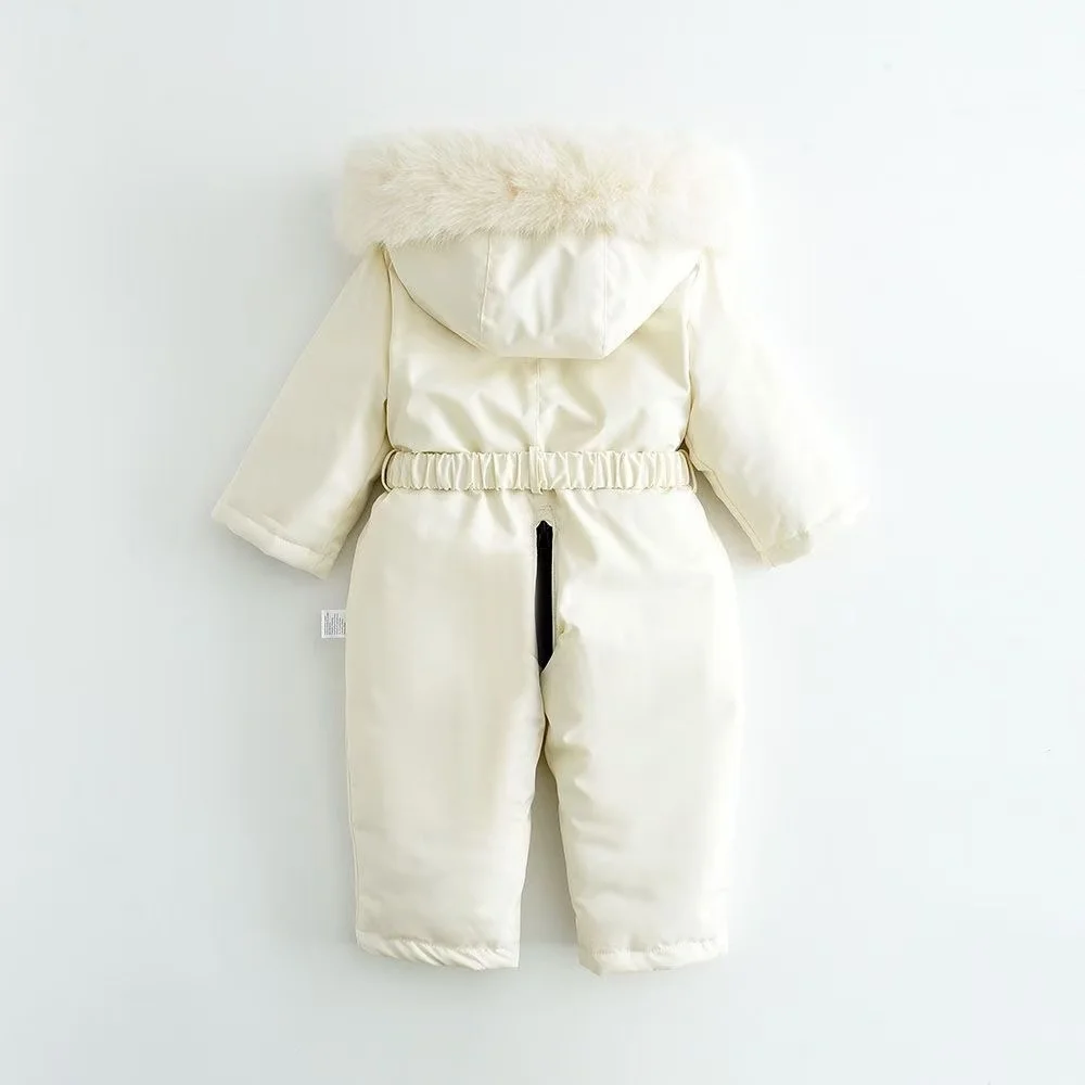 Winter Warm Down Jackets Boys Thicken Jumpsuit parka Overalls Baby toddler Girl Clothes Kids Snowsuit Children Clothing Set 2pcs