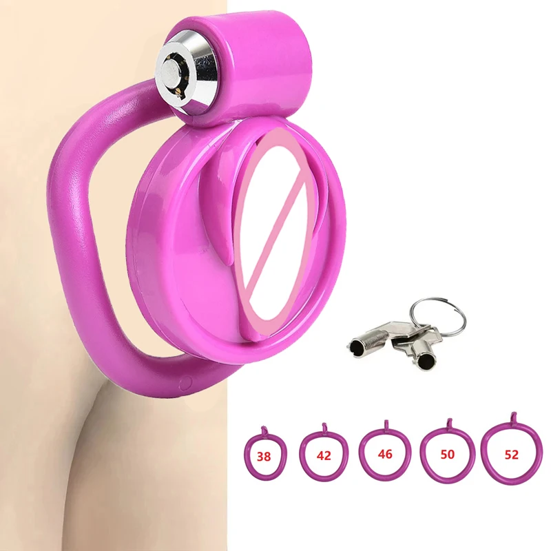 Male Penis Chastity Cage With 5 Size Cock Rings Set Bird Chastity Cage Belt Lock Ring Penis Lock Bondage Slave Sex Toy Man