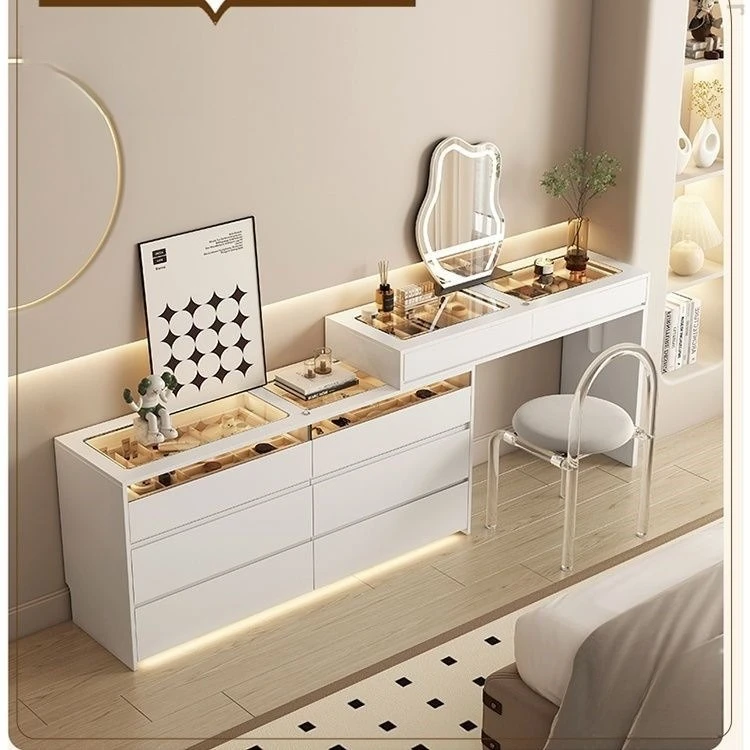 One-piece dresser all solid wood second master bedroom dresser chest home small apartment retro