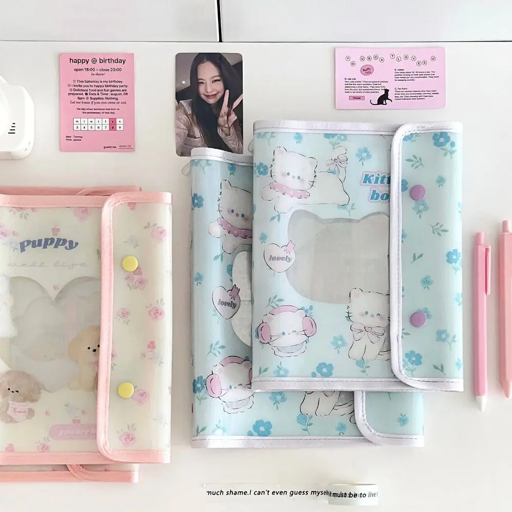 

ПВХ A5 A6 держатель для фотокарт журнал сменные фотокарточки альбом для вырезок мультфильм креативные рамки для фотобудки