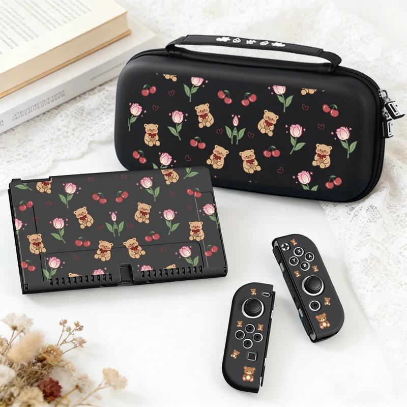 For Switch NS/OLED Protective shell，with portable carrying case，dual-use design, detachable cover,scratch and drop resistant