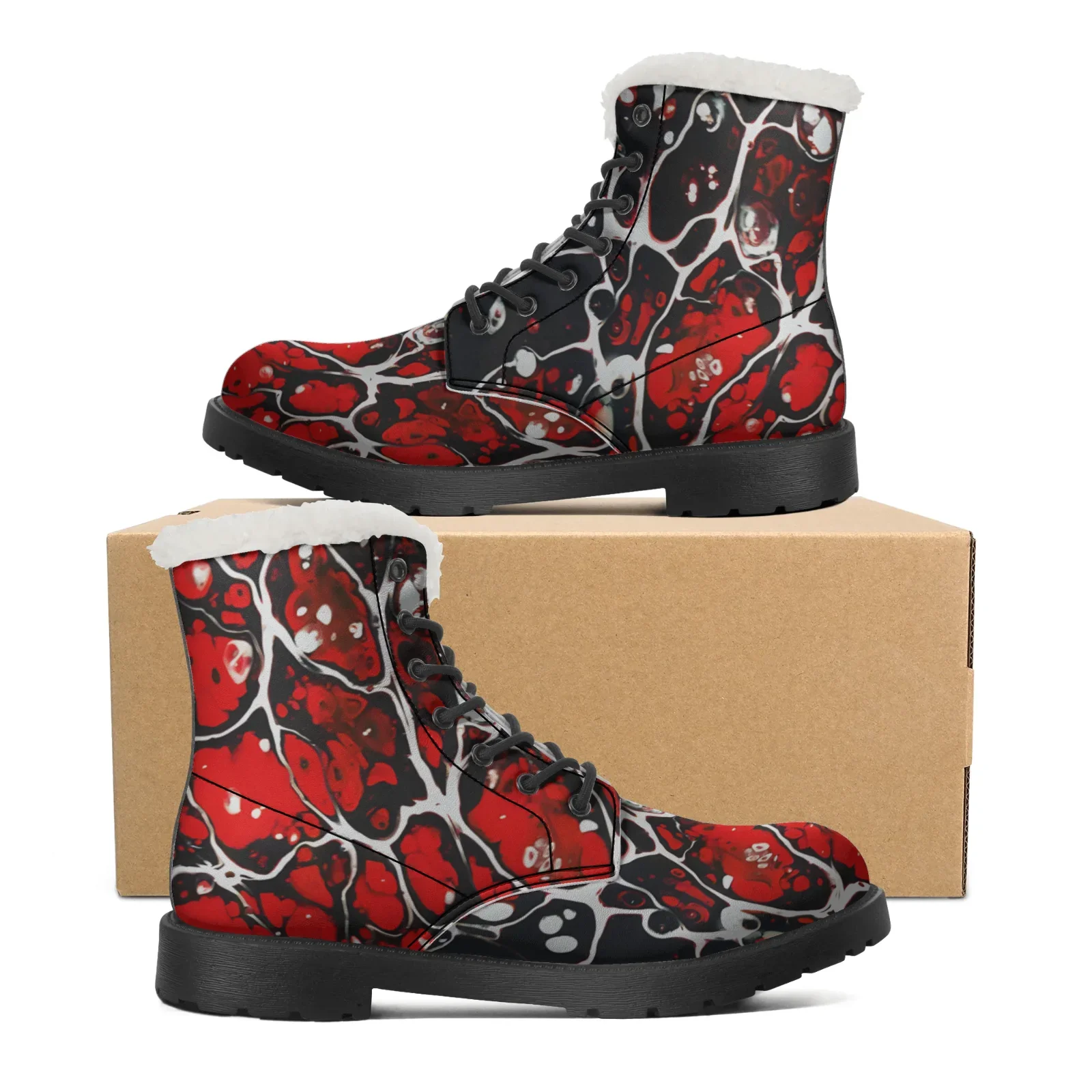 

Fashion Plush Snow Boots for Men and Women Teenager Shoes Casual Boot Light Warm Couple Snow Boots Size EU 35-48