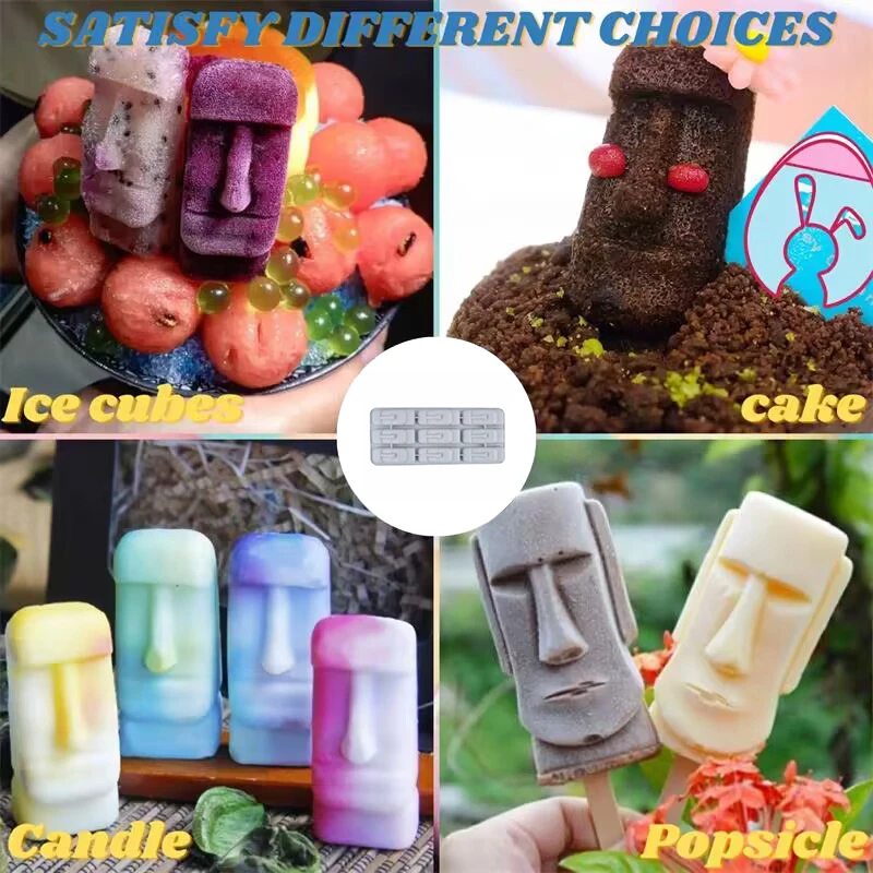 Kreative 3D-Eiswürfelform für Kinder, Eisform, Silikonstab-Pressform, DIY, einfaches Entformen