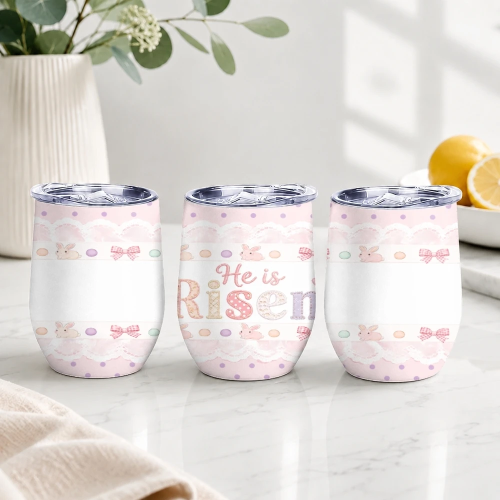 He Is Risen Vacuum Flasks 12oz Insulated with Lid Double Wall Vacuum Stainless Steel Cup Hot & Cold Drink Mug