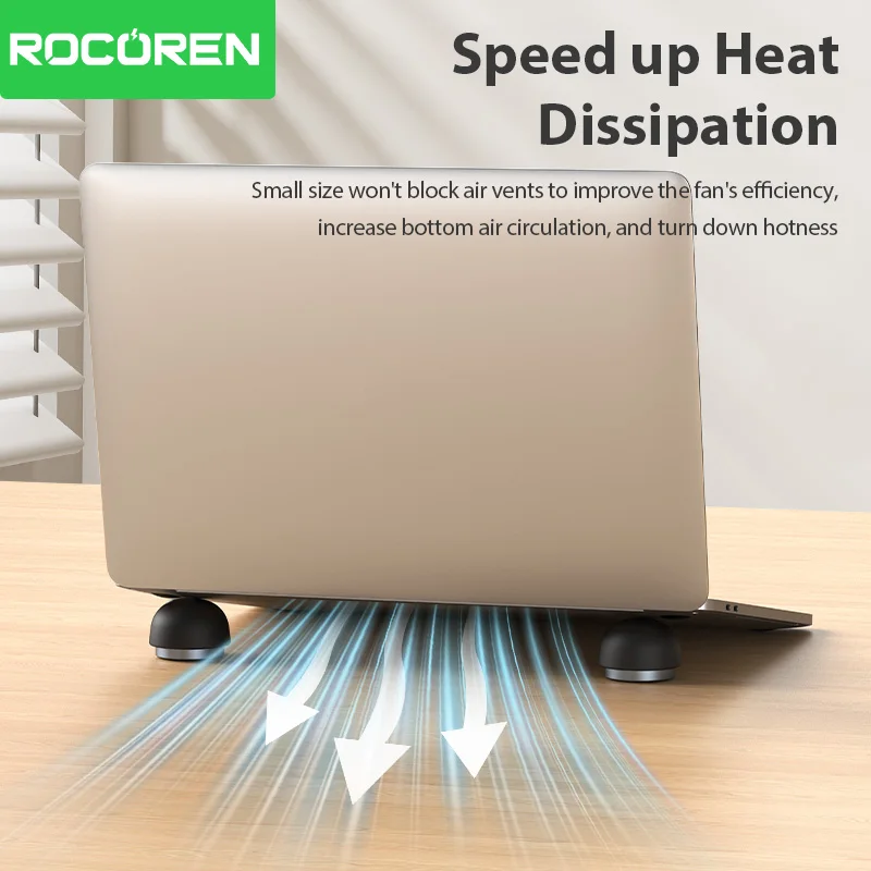 Rocoren Supporto per laptop Accessori per notebook Supporto per funghi per laptop Mini supporto magnetico per dispositivo di raffreddamento per MacBook Pro Air Staffa di supporto