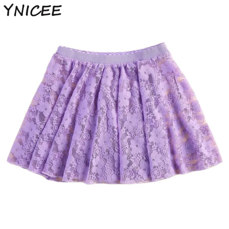 Kids Girl Ballet Dance Skirt Lace Wrap Skirts for Kids Cotton Waistband Children Dance Practice Dresses Ballet Dance Dress