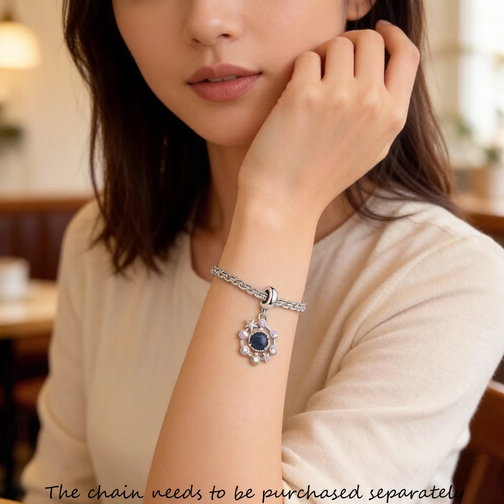 Moon Phase Charms Pendant European Handmade Lucky Jewelry For Loved Ones New Vintage Gift