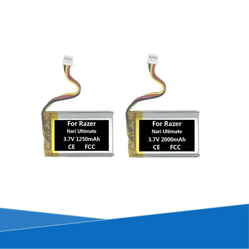 Genuine 1250mAh 2000mAh RZ04-02670100-R RZ04-02670100-R3U1 PL503450 Battery For Razer Nari Ultimate Gaming Headset Headphone