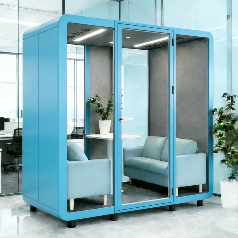 6-Person Silent Pod Private Soundproof Conference Room Mobile soundproof room for Productive Teamwork Efficient Area