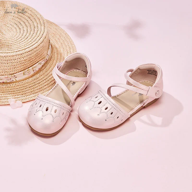 Dave Bella Baby Girls Sandals Summer Lovely Leather Shoes Children's Sweet Pink Princess Shoes Party Outdoor Cool DB2252222