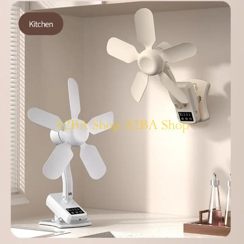 A2BA Portable USB Power Table Fan With Timer Function 3 Speeds For Bedroom