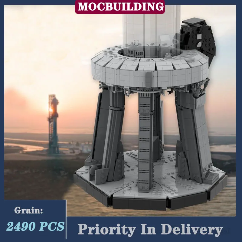 MOC Starship Orbital Launch Mount Model Building Block Assembly Rocket 1:110 Space Education Collection Toy Gifts