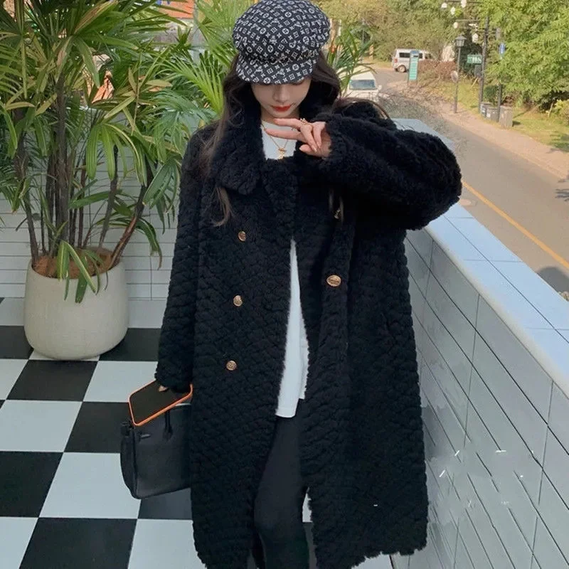 2023 Premium Feel pecora agnello peluche cappotto di pelliccia cappotto da donna Top addensato inverno stile Pop stile straniero puro desiderio piccolo Fragranc