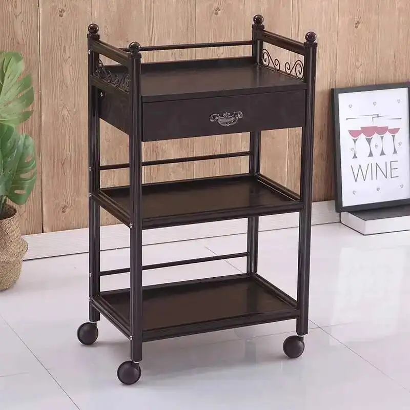 

Japanese Style Modern Trolley Multifunctional Luxury Barber Shop Trolley Storable Beauty Salon Furniture Pousser Un Chariot HBSC