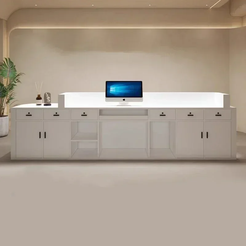 Checkout Beauty Salon Reception Desks Counter Podium Front Desk Spa Luxury Escritorios De Oficina Modernos Shop Furniture