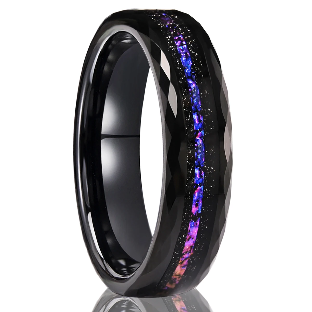 Schwarzer 8mm Wolframkarbid-Ring für Herren Anillos Bague Homme Pareja De Compromiso Modeschmuck Eheringe Verlobungsringe – Detail 2