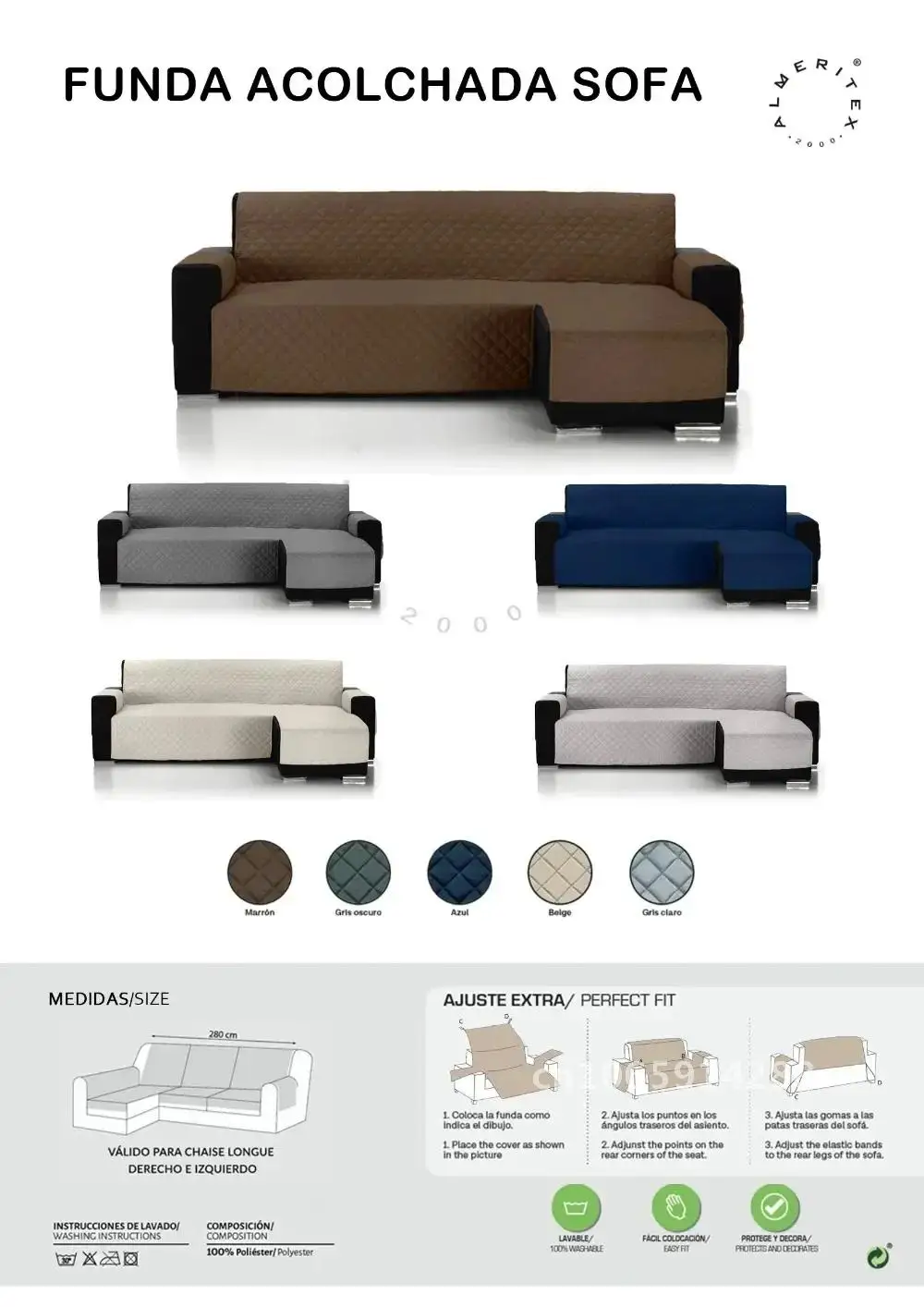 1PC Seats Couch Cover L Shape Sofa Cover Couch Anti-Slip Sofa Sectional Reversible Furniture Covers Protector Covers