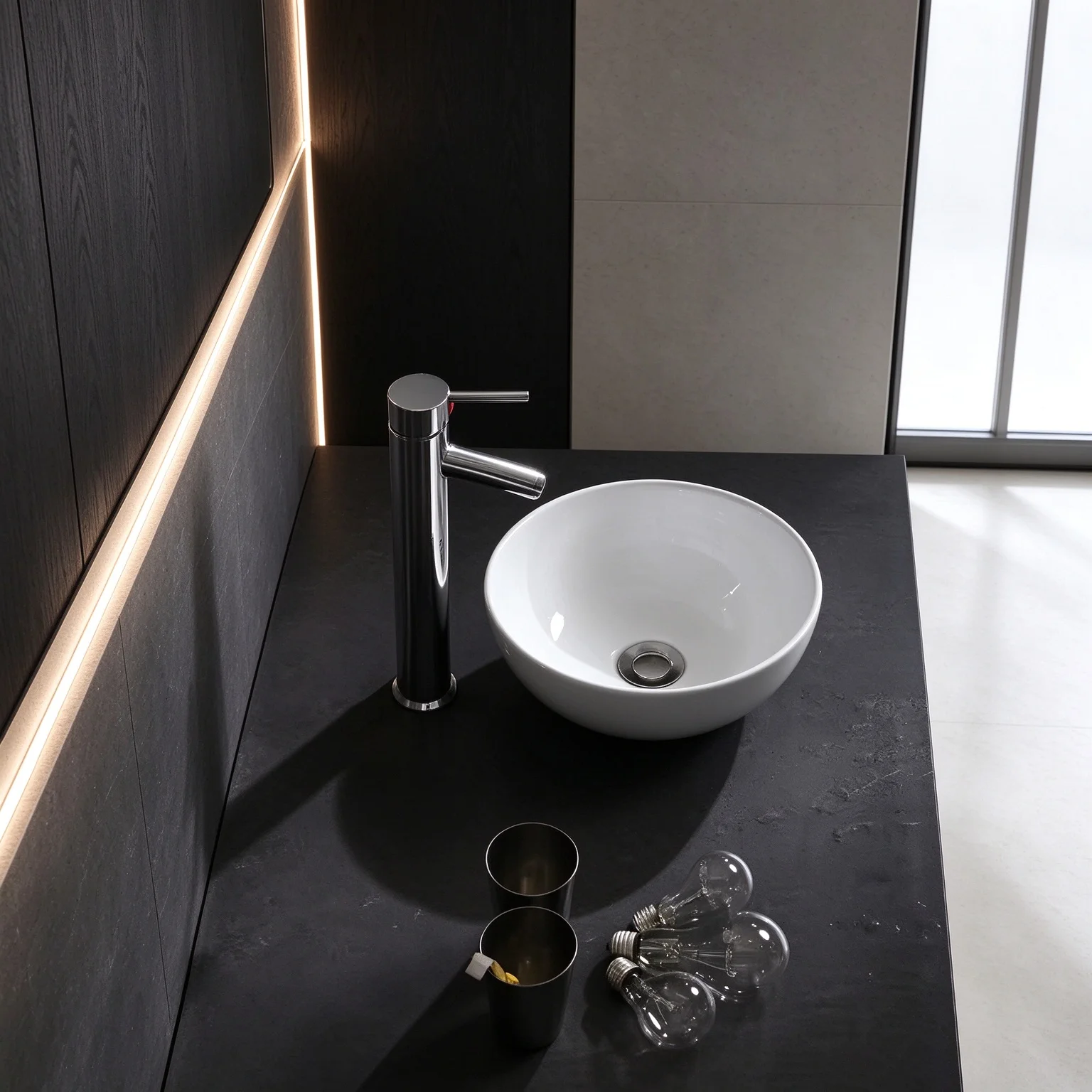 White Ceramic Vessel Sink and Faucet Combo Flower Style Above Counter Bar Vanity Basin Bowl Countertop Washbasin for Bathroom