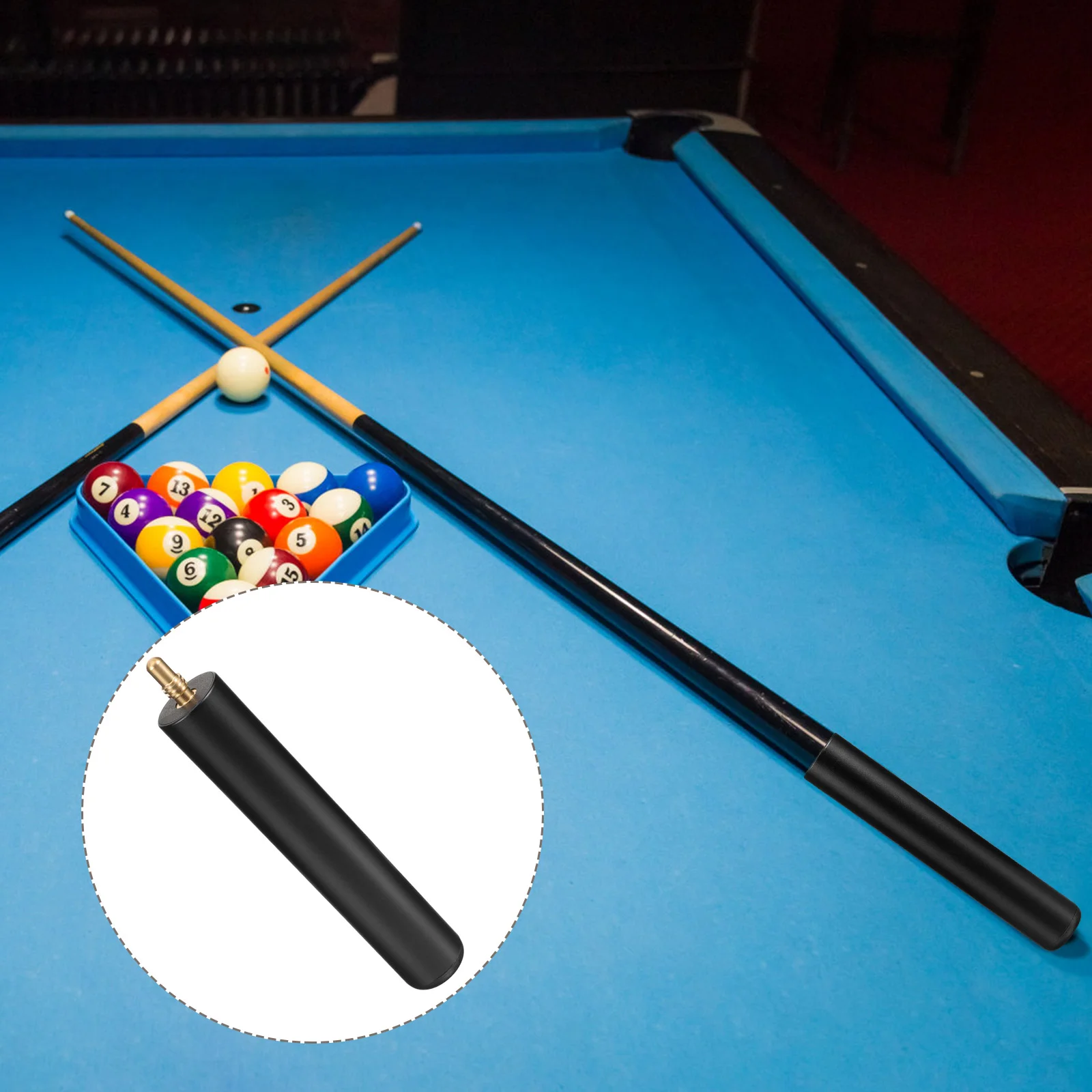 Pool Cue Extender Aluminium Alloy Extension Rod Billiard Accessory Handle Shaft Prolong Stick