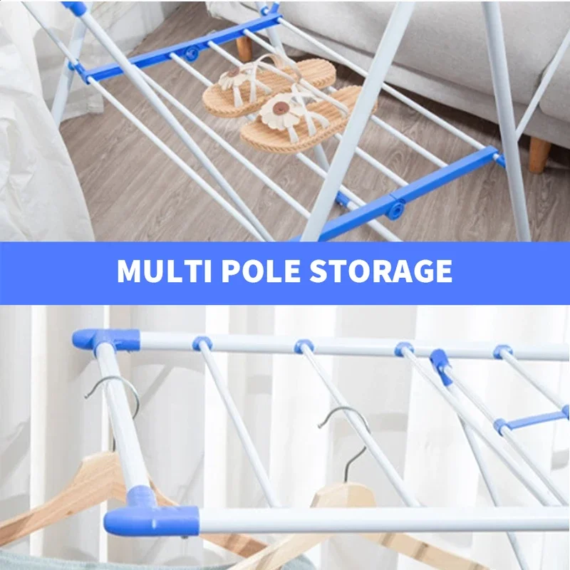 Freestanding Clothes Drying Rack Indoor Outdoor Household Collapsible Rack