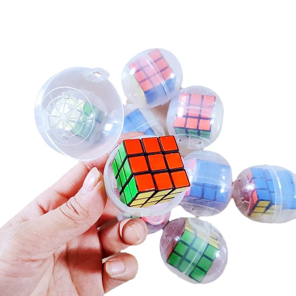 12Pcs Puzzle Cube Surprise Capsule Egg Ball Educational Toys For Kids Birthday Party Favors Pinata Filler Rewards Giveaway Gift