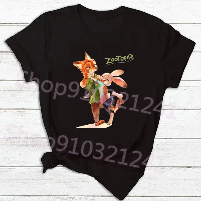 Зверополис принт мультфильм кролик judy черная футболка женская Harajuku модная футболка Femme с коротким рукавом винтажная футболка женская