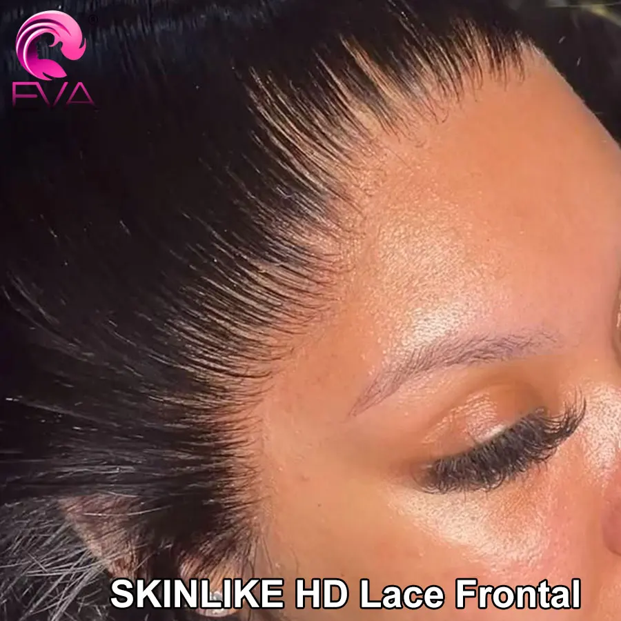 Eva Hair Full Frontal 13x6 13x4 Invisible HD Lace Closure Virgin Human Hair Closures Pre Plucked Hairline 5x5/6x6/9x6 HD Closure