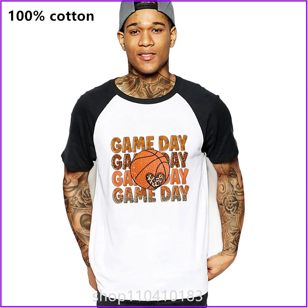 Basketball Game Day T Shirts For Men'S Women Tshirt T-Shirt Streetwear Gym Plain Wholesale White Fahion Cotton Long Sleeve Compr