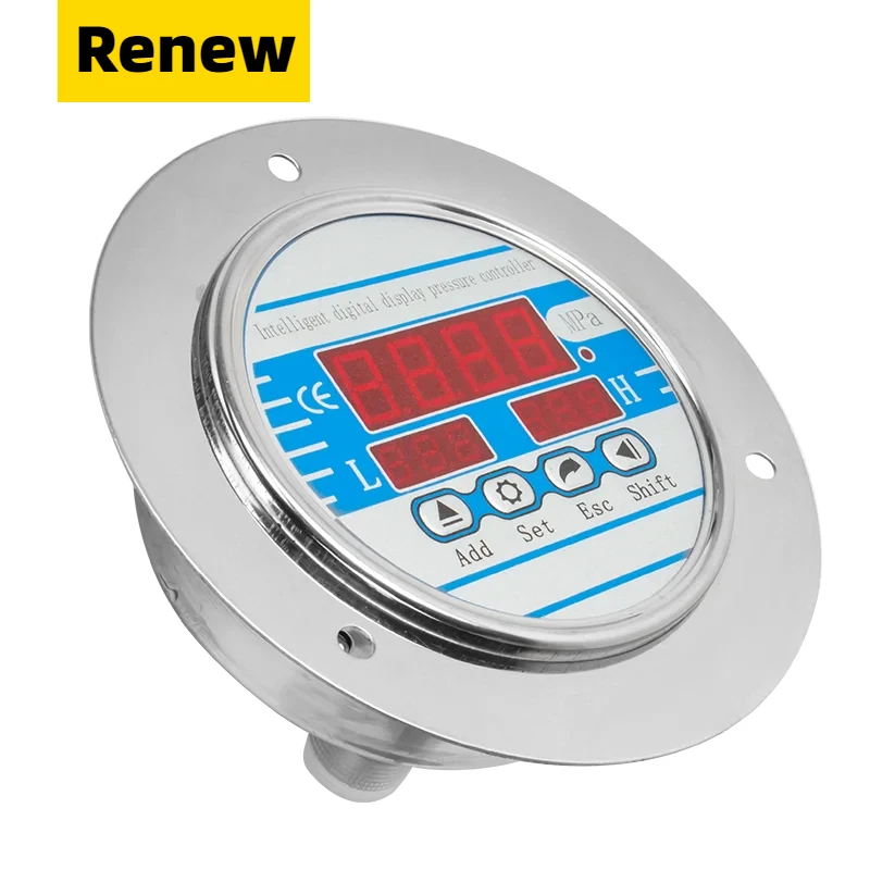 0-60mpa Intelligent Digital  Contact Pressure Gauge Digital Pressure Controller 2 Relays Output Pressure Gauge Manometer