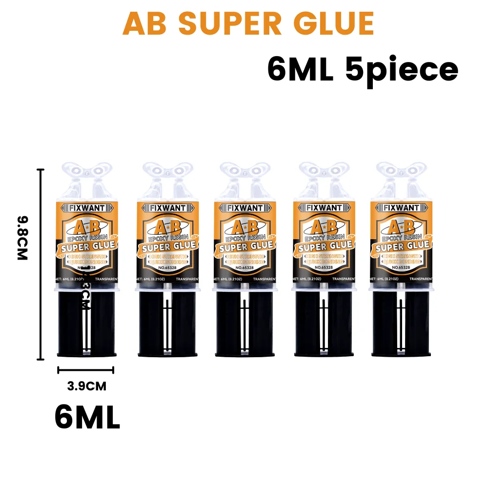 Epoxyhars AB-lijm Transparant Hoge sterkte Waterdicht Multifunctioneel Hittebestendig Metaal Keramisch Glaslijm 6/25ML