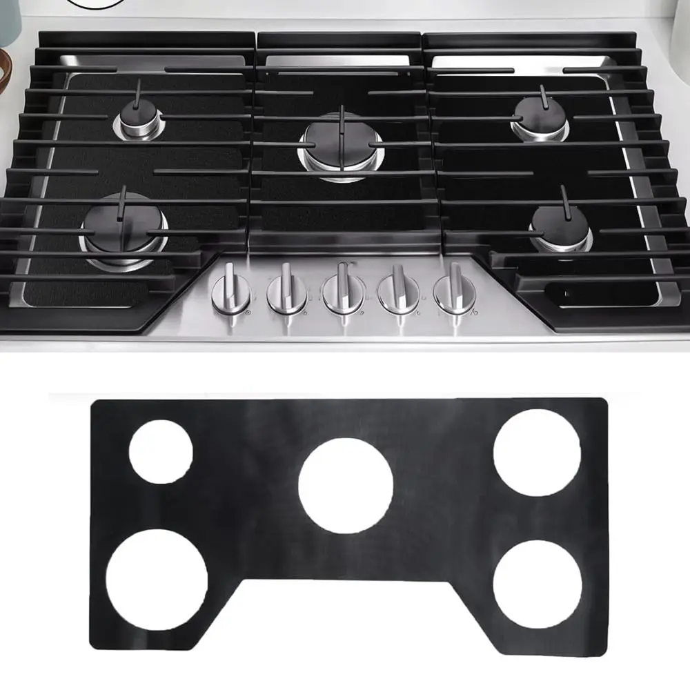 Nonstick Silicone Gas Stove Protector Mat Stain-resistant Heat Resistant Gas Range Mat Flame-retardant Grease-proof