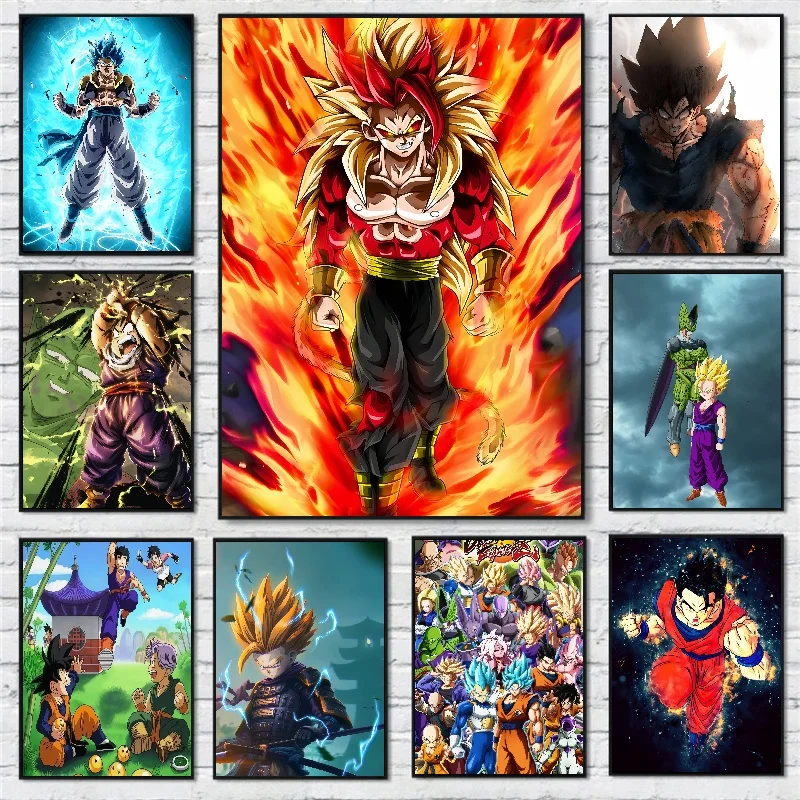 

Poster and Painting Dragon Ball Goku Birthday Gifts Wall Art Modern Living Room Decoration Paintings Modular Prints Kid Action