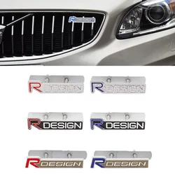 3D Metal Rdesign R Design Front Grill Car Badge Sticker Emblem Decal Decoration For VOLVO XC40 XC60 XC90 V90 S90 S60 V60 V40 C70